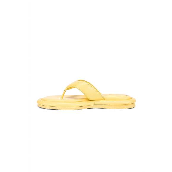 NEW GIA BORGHINI women's gia 5 leather thong sandal in butter yellow - Picture 4 of 5